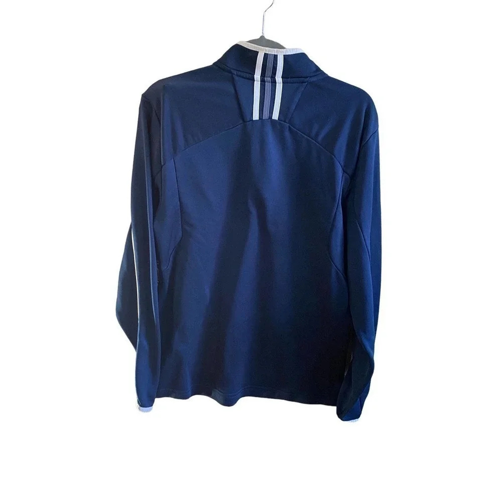 Adidas Climate Golf Pull Over Mens Long Sleeve Size Small Blue White Athletic - Picture 5 of 11